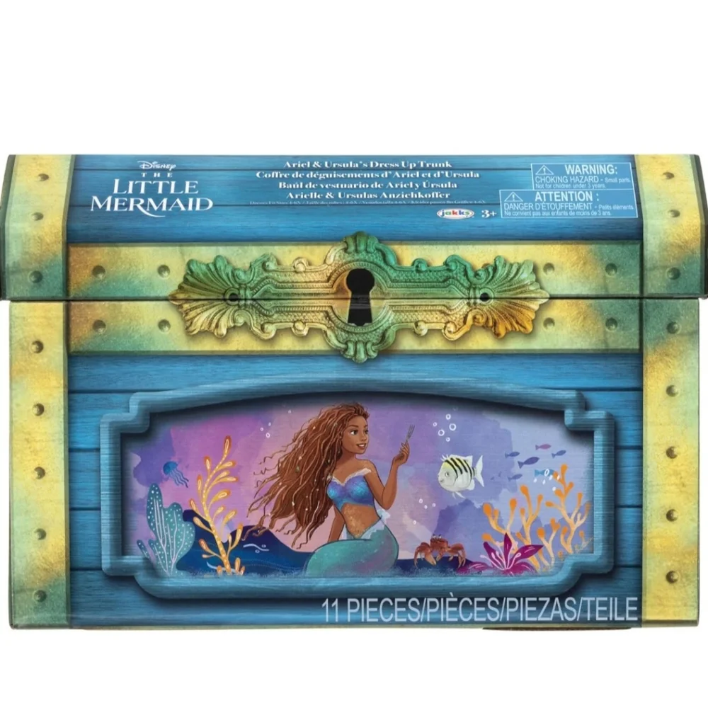 Disney The Little Mermaid Ariel & Ursula Dress Up Trunk, Treasure Chest